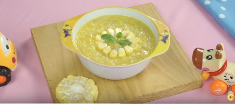 Ăn dặm - Cách nấu cháo bắp thịt heo béo ngậy cho bé