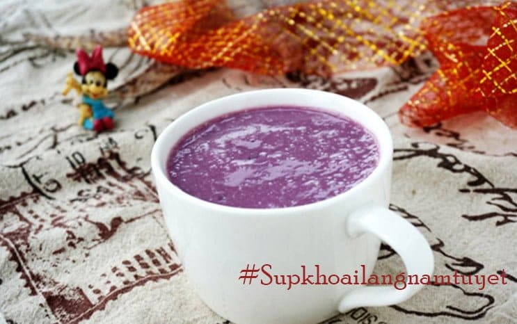 cach lam sup khoai lang nam tuyet bo duong cho be