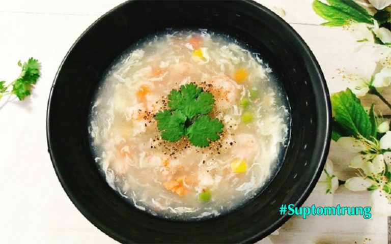 Cach lam sup tom trung cho be