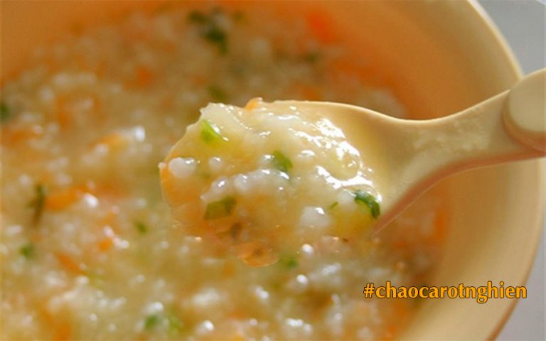 Cach nau chao ca rot nghien cho be