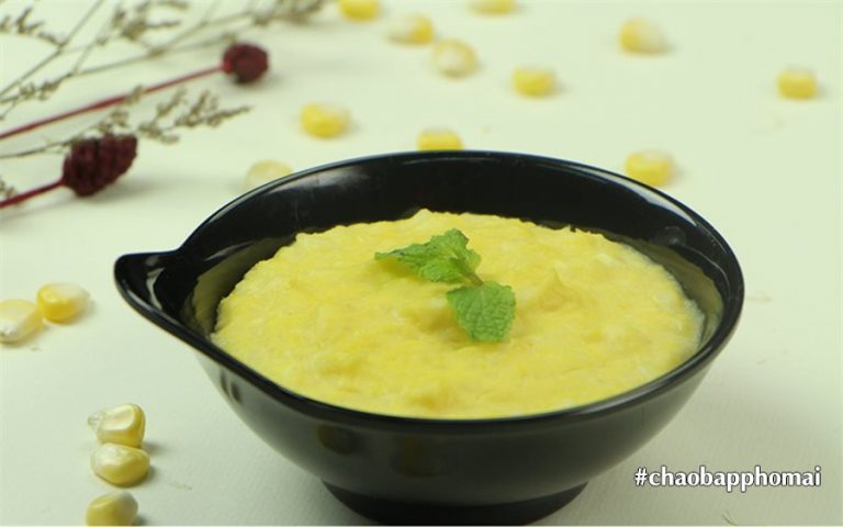 Cong thuc nau chao bap pho mai cho be