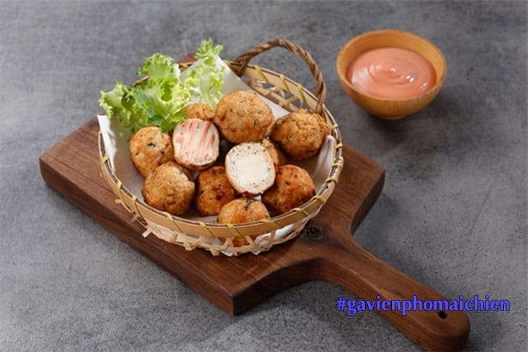 ga vien pho mai chien cho be