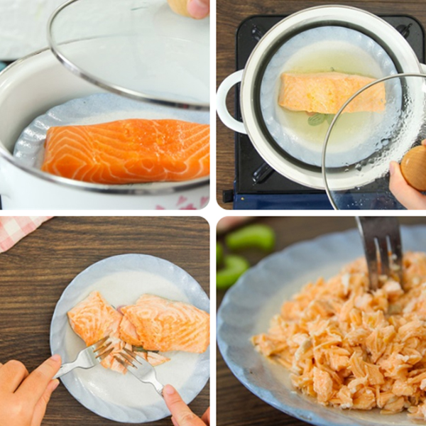 Cách làm súp phô mai măng tây cá hồi dinh dưỡng cho bé